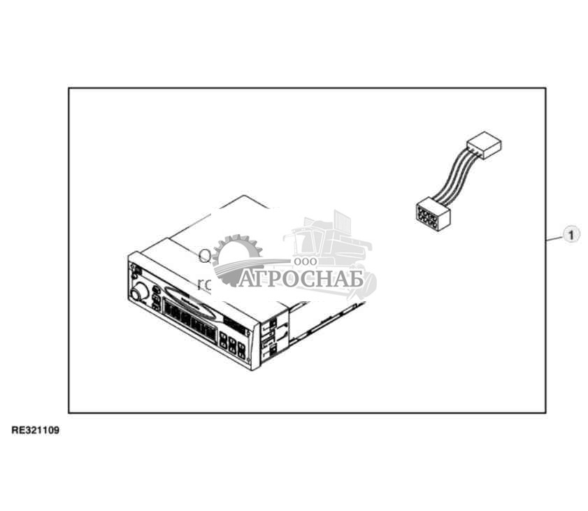 Радиоприемник, стереосистема DeereDelco с радиоприемником AMFM-диапазона и одним проигрывателем компакт-дисков, навесное оборудование 